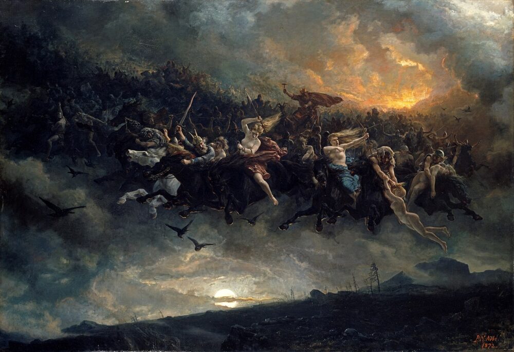 Asgårdsreien [The Wild Hunt of Odin] (1872) by Peter Nicolai Arbo