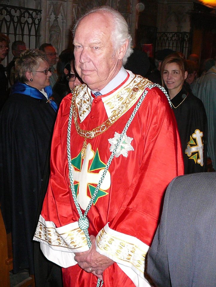 Vittorio Emanuelle in the robe of the Order of Saints Mauritius and Lazarus