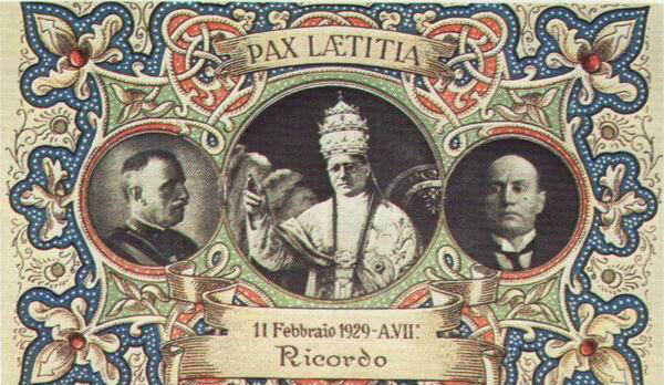 Vittorio Emanuelle III. King of Italy, Pope Pious XI. and Mussolini